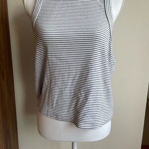 Old Navy Black and White Striped Tank Top
